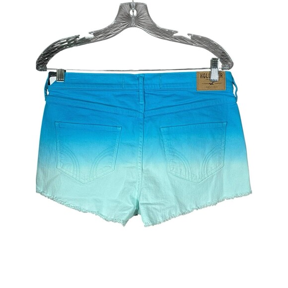 NWT Hollister Ombre‎ Blue Aqua Cutoff Shorts Size 5 W27 Deadstock Y2K - Picture 4 of 7